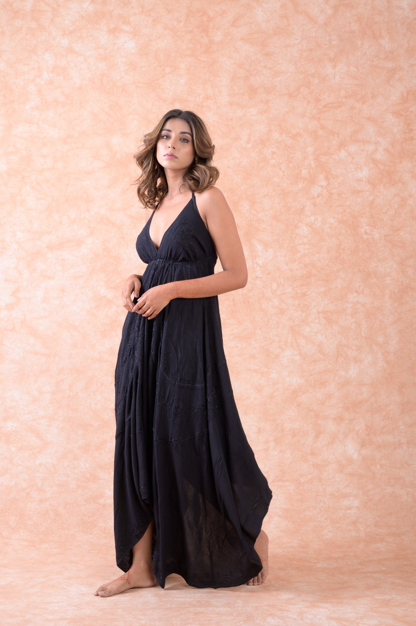 Rhea Spaghetti Strap Flowing Dress