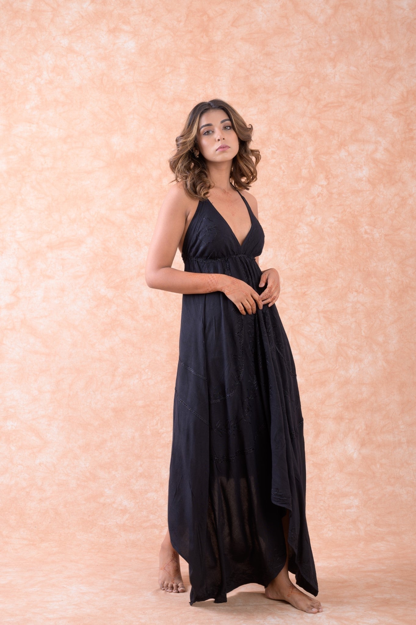 Rhea Spaghetti Strap Flowing Dress